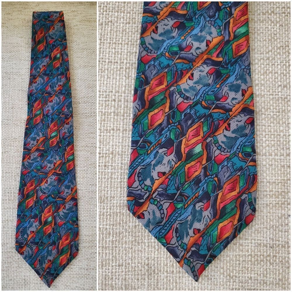 J. Garcia Vintage Tie Lady With Elaborate Headress Collection Six
